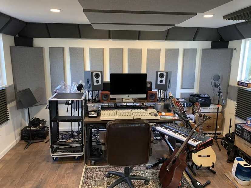 A large shed used for a music space