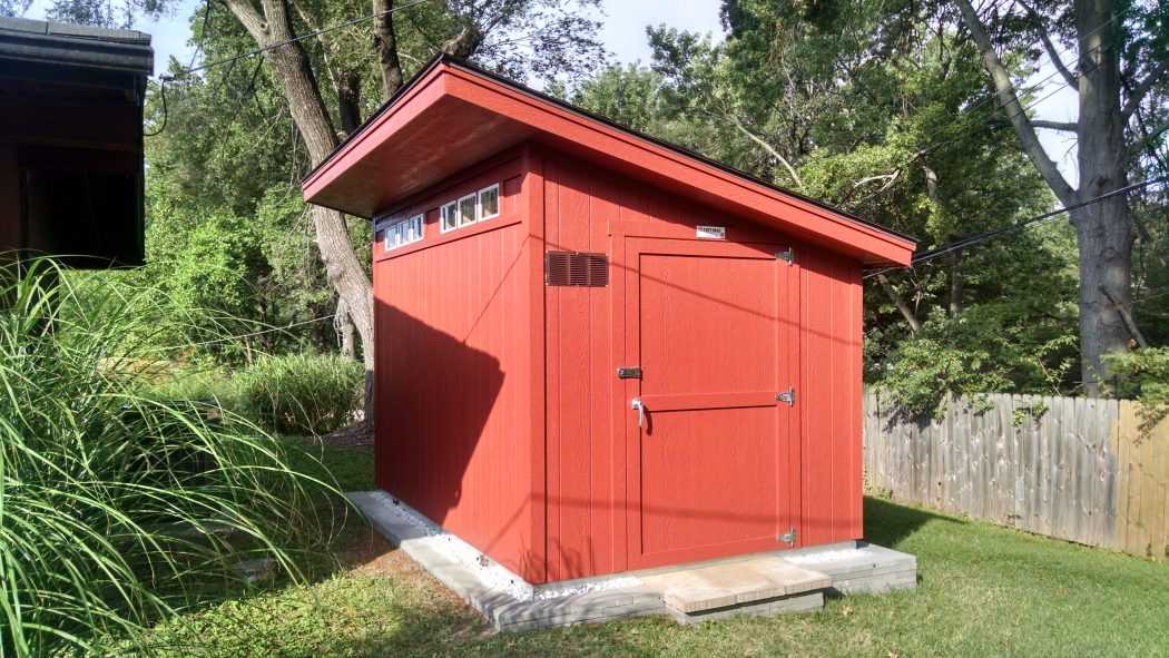 Exterior of the Premier Pro Lean-To Storage Front View