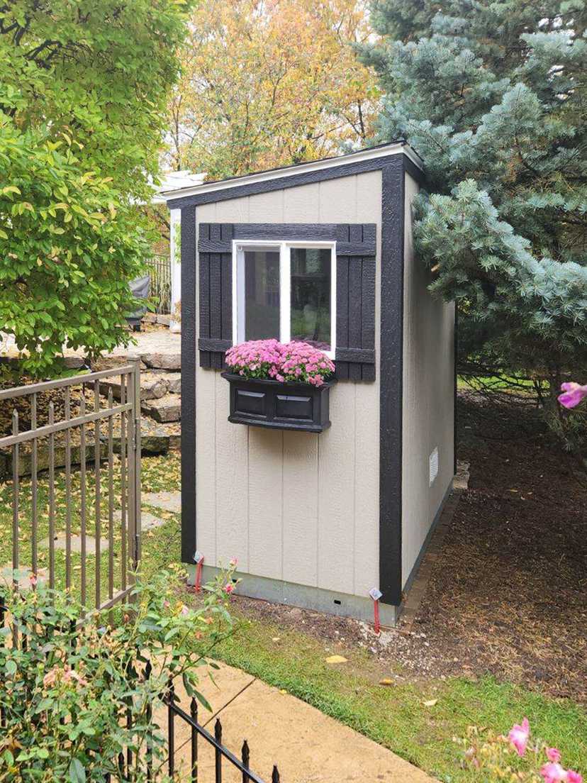 Premier lean-to used for home storage.