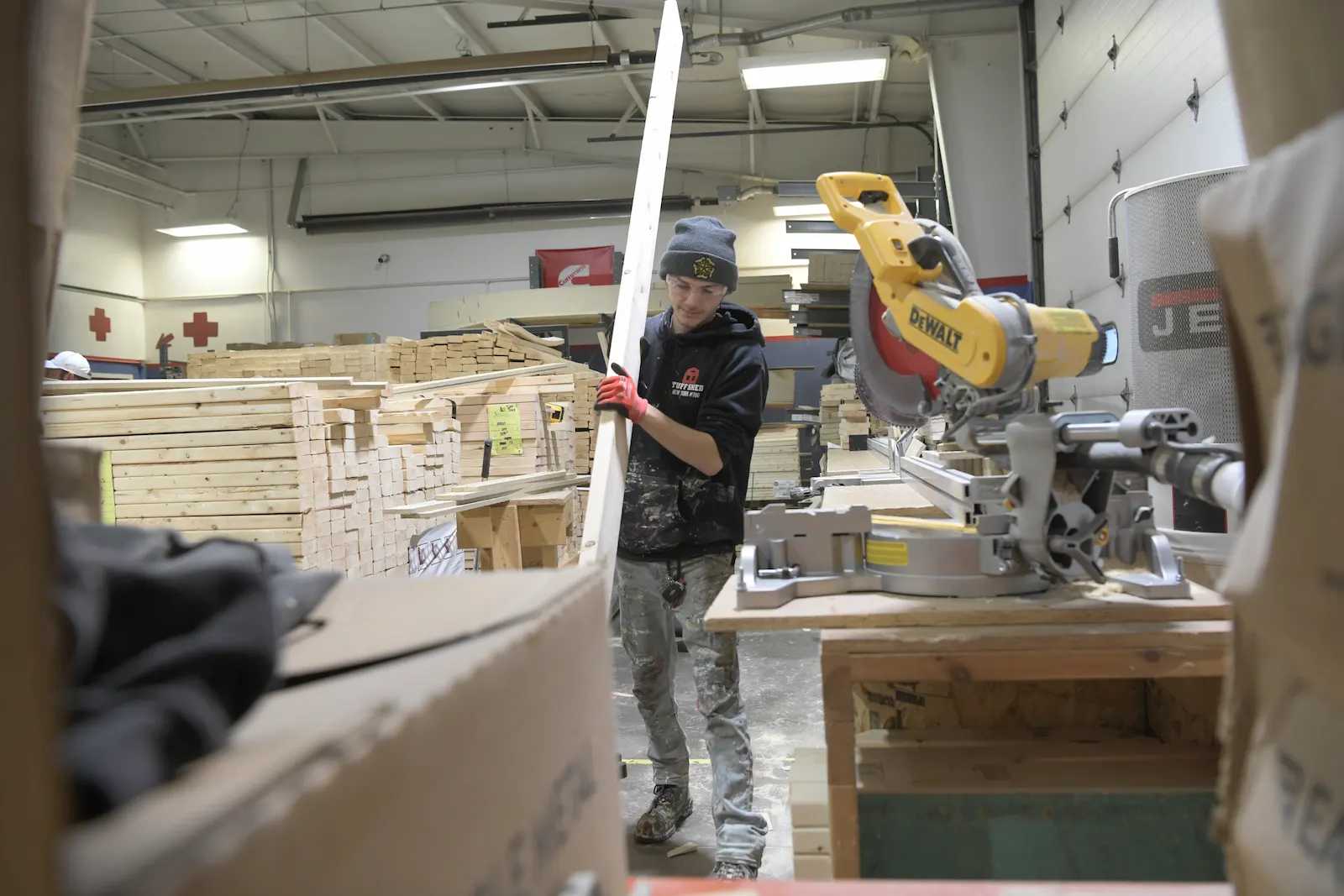 Tuff Shed employee working in the Rochester factory