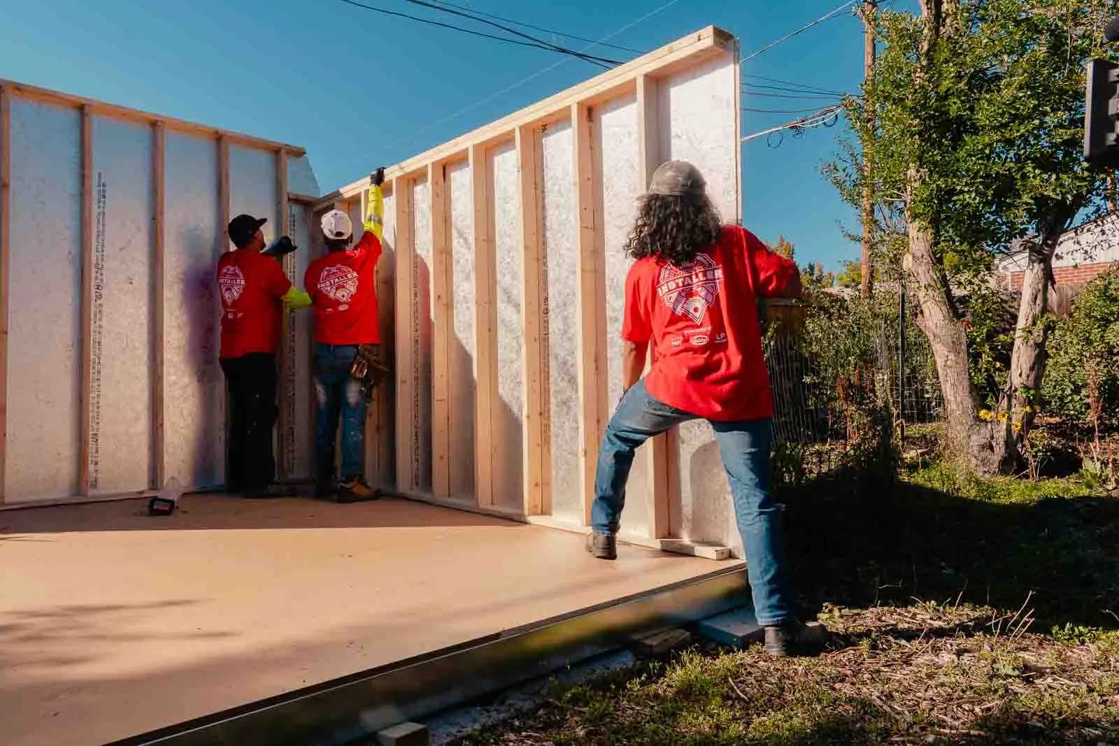 Premier Tall Barn walls going up