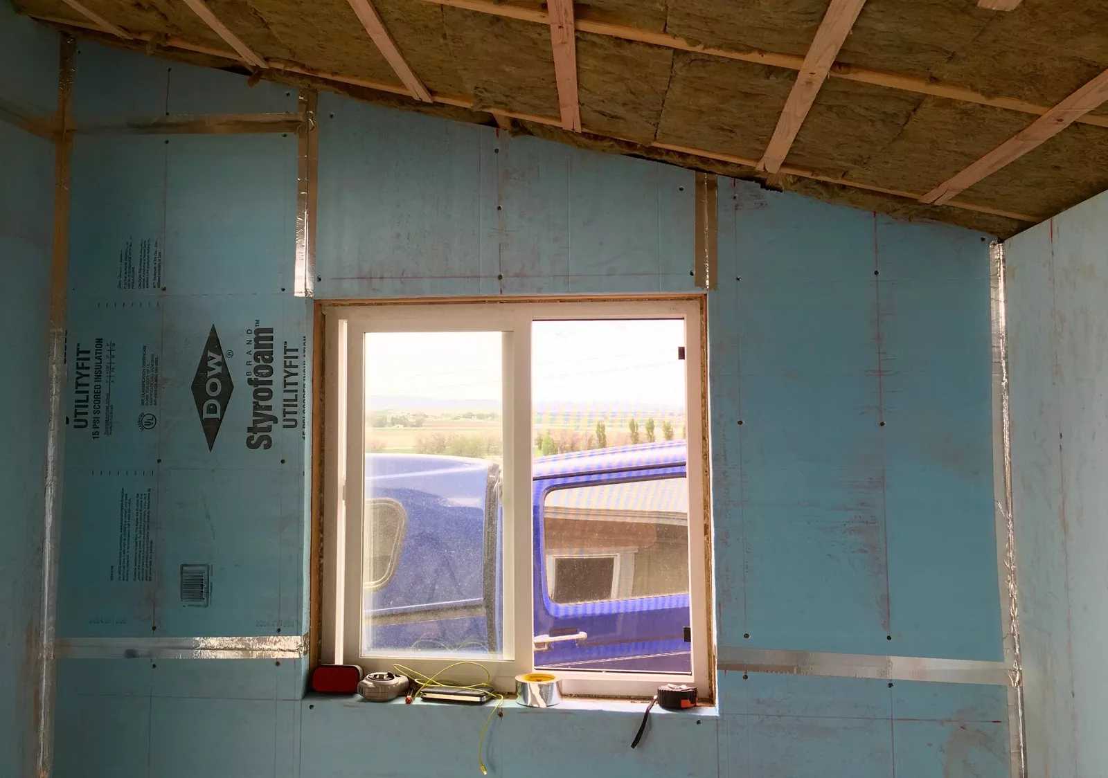 Interior of the Premier Pro Studio Solar Shed Side Window