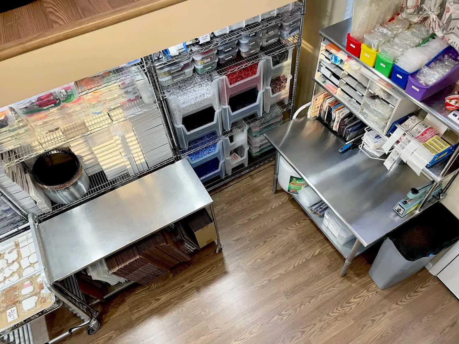 Interior bird's eye view of Premier Tall Barn cookie mill