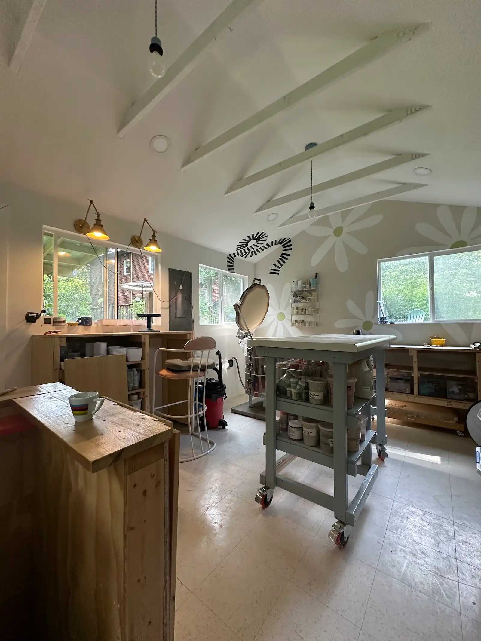 Interior of Premier PRO Tall Ranch ceramics studio