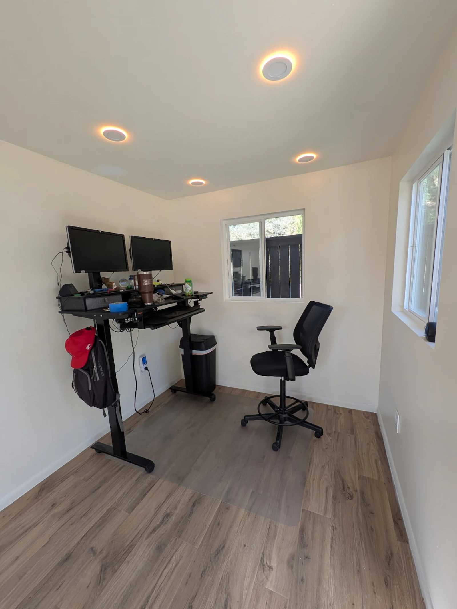 Premier Tall Ranch interior with tall black standing desk