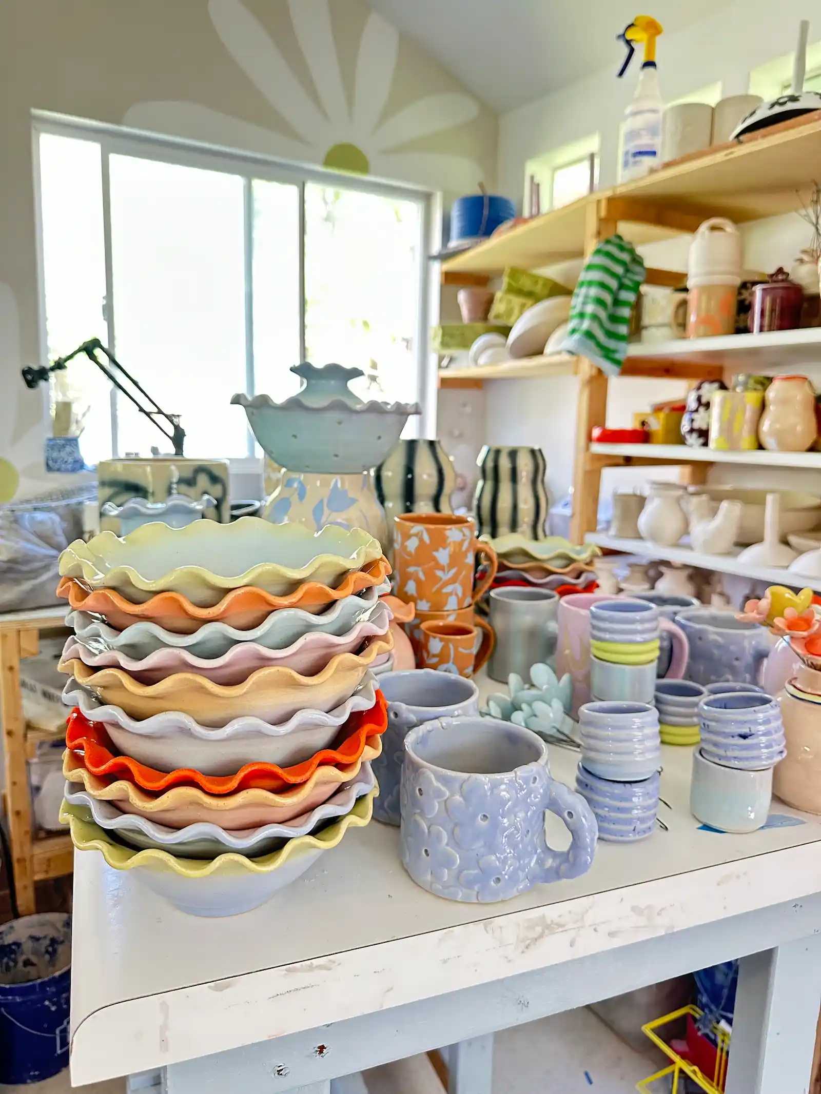Interior of Premier PRO Tall Ranch ceramics studio pottery