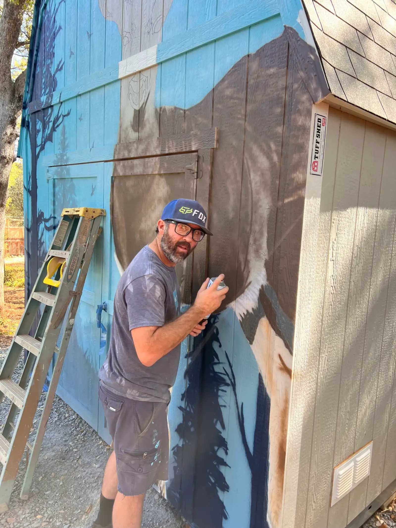 Premier Tall Barn being painted