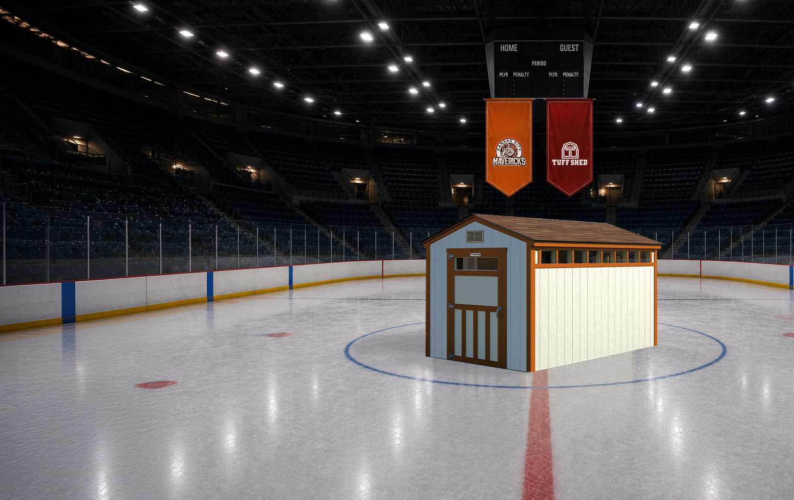 shed on ice rink