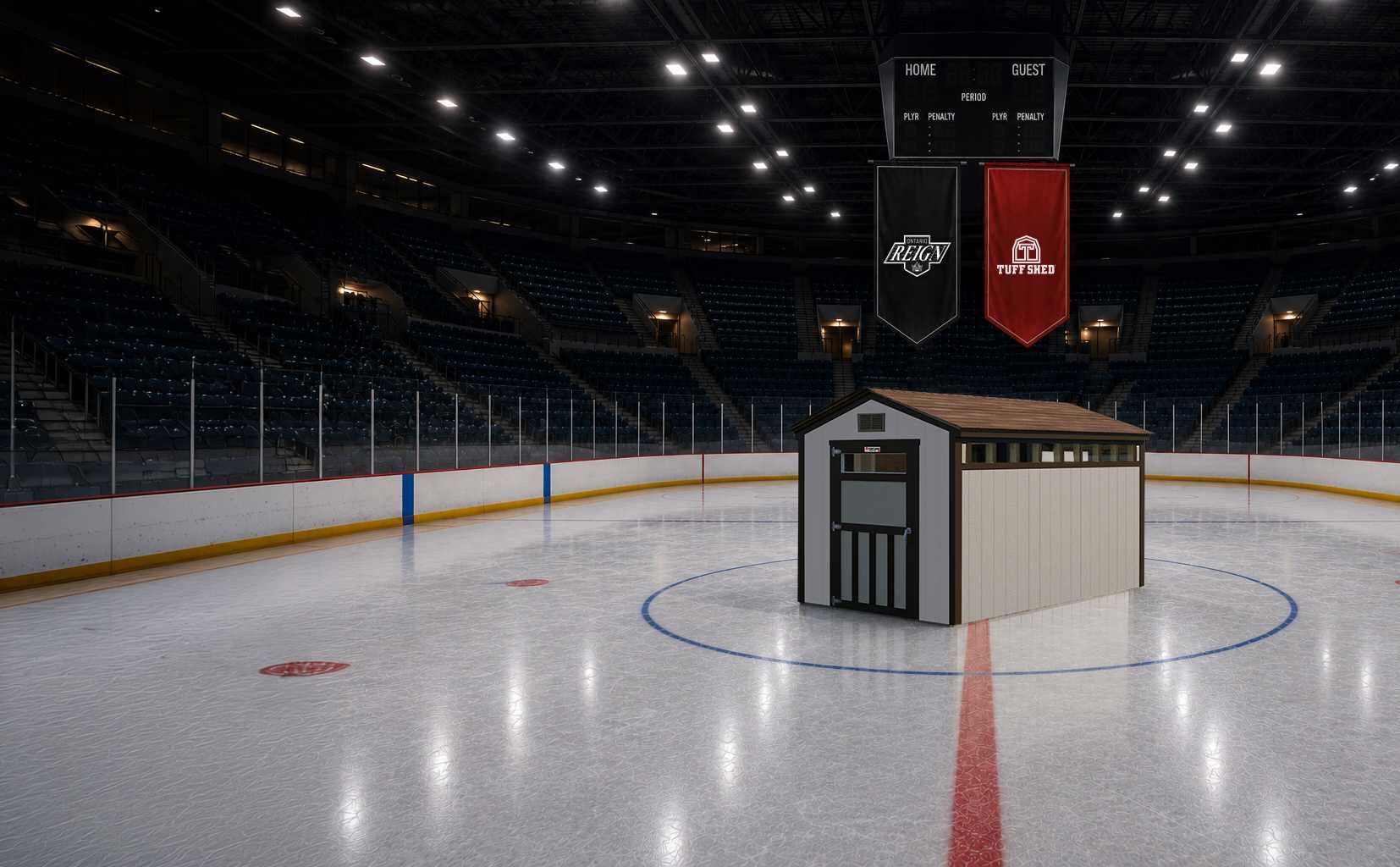 shed on ice rink