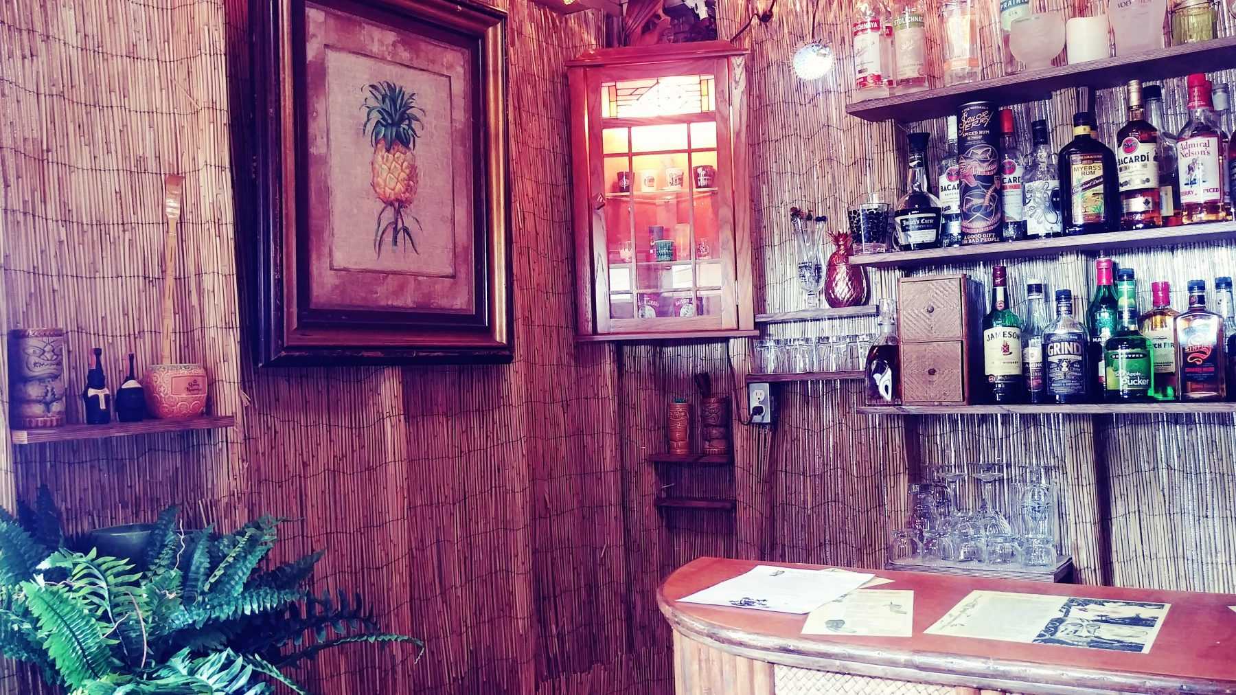 Interior of the Premier PRO Tall Ranch Tiki Bar Shed 03