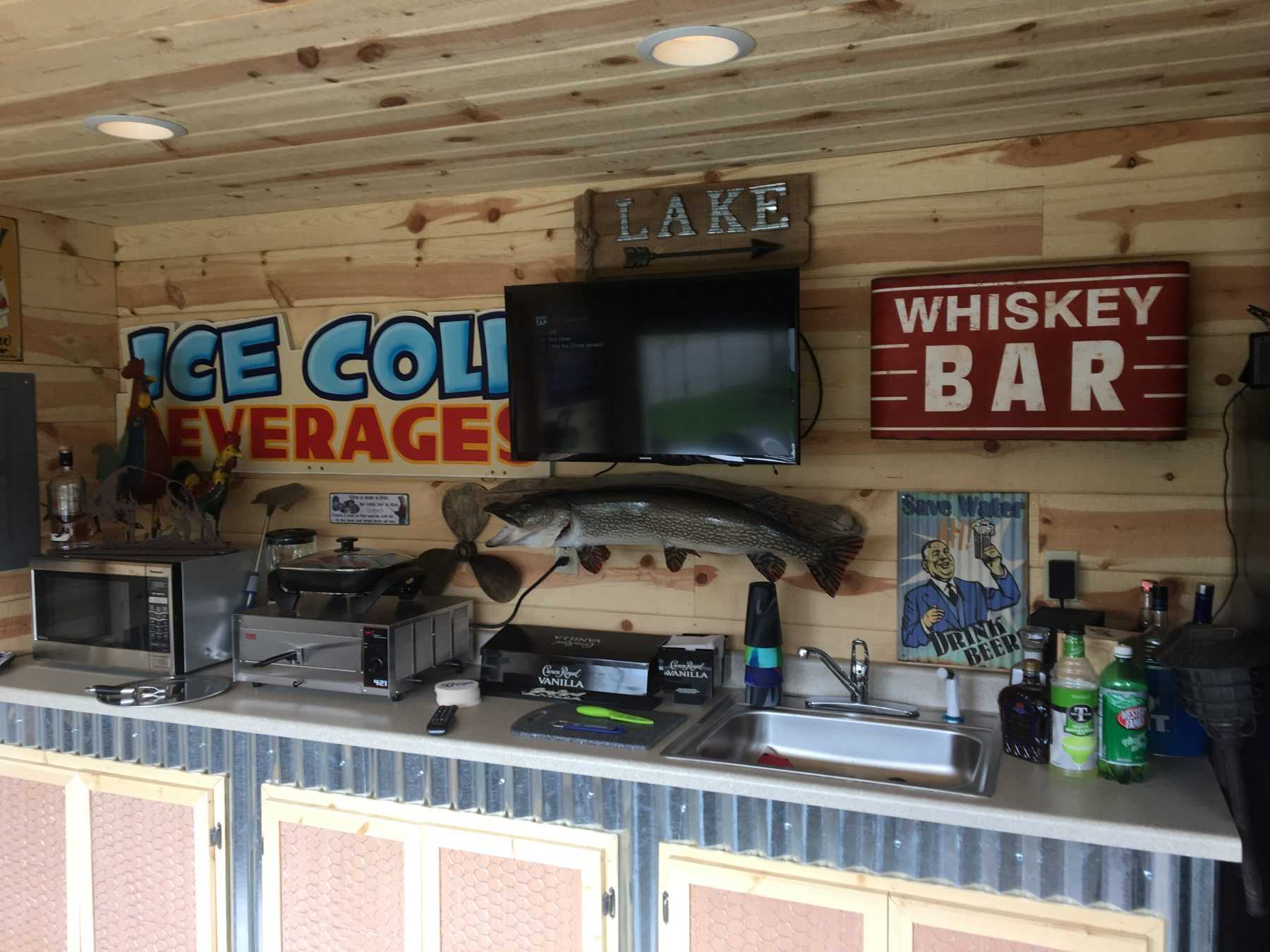Interior of the Premier Tall Ranch Bar Shed