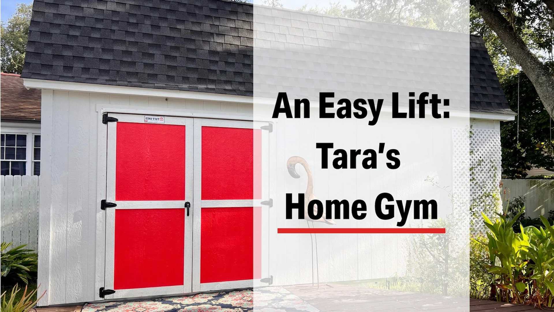 Premier Pro Tall Barn home gym exterior with a red door