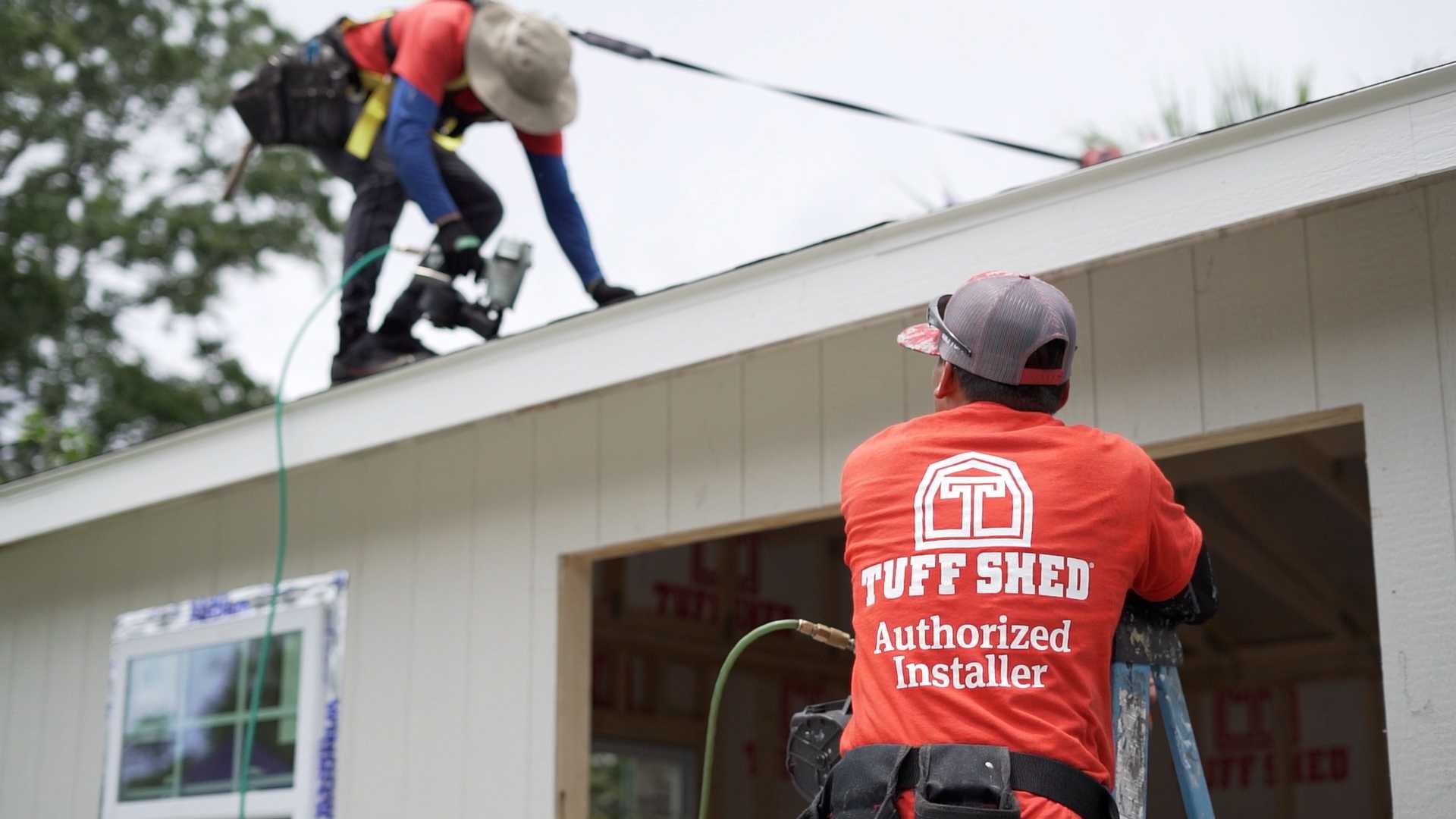 Installer on Roof