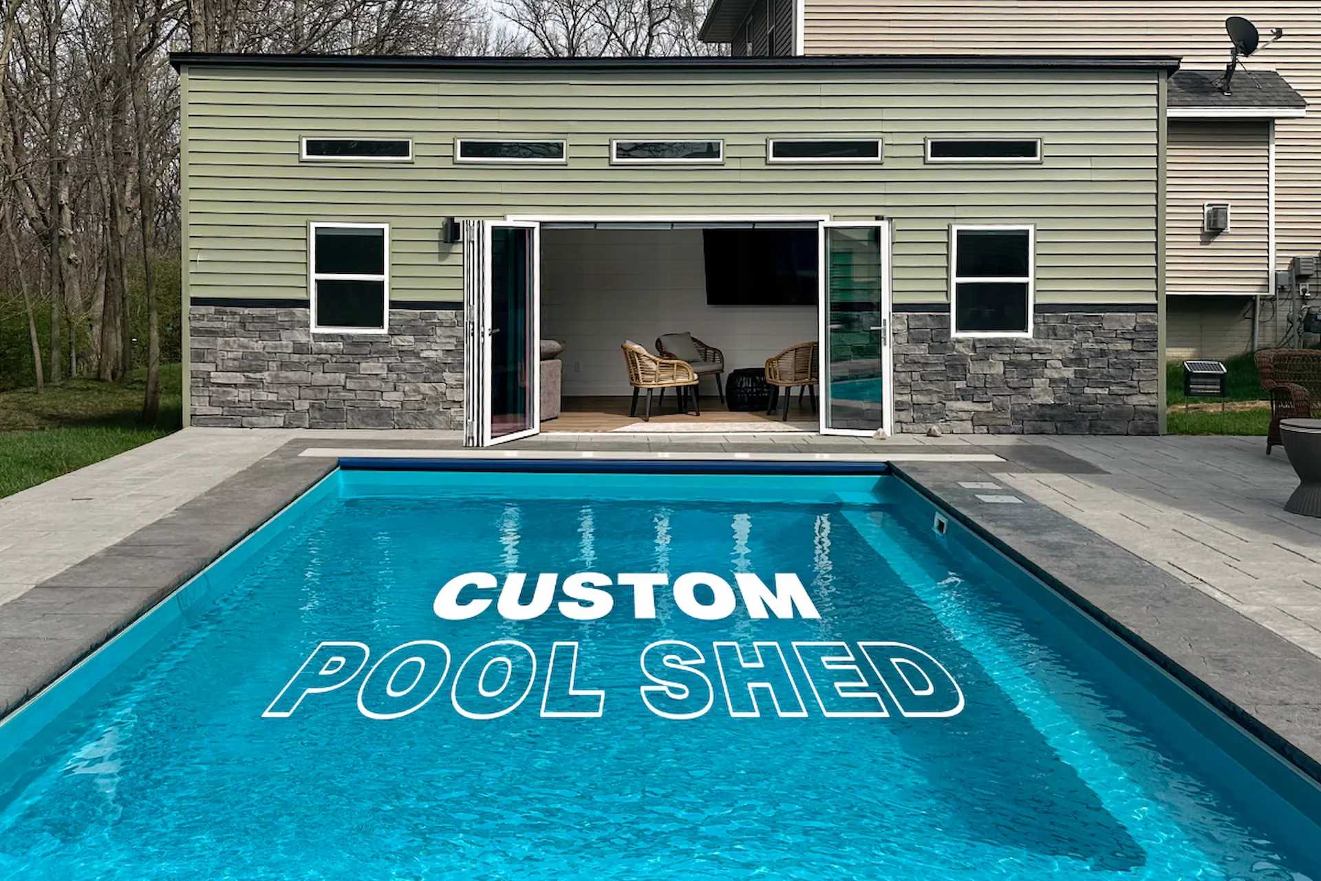 Premier Lean To custom pool shed hero image