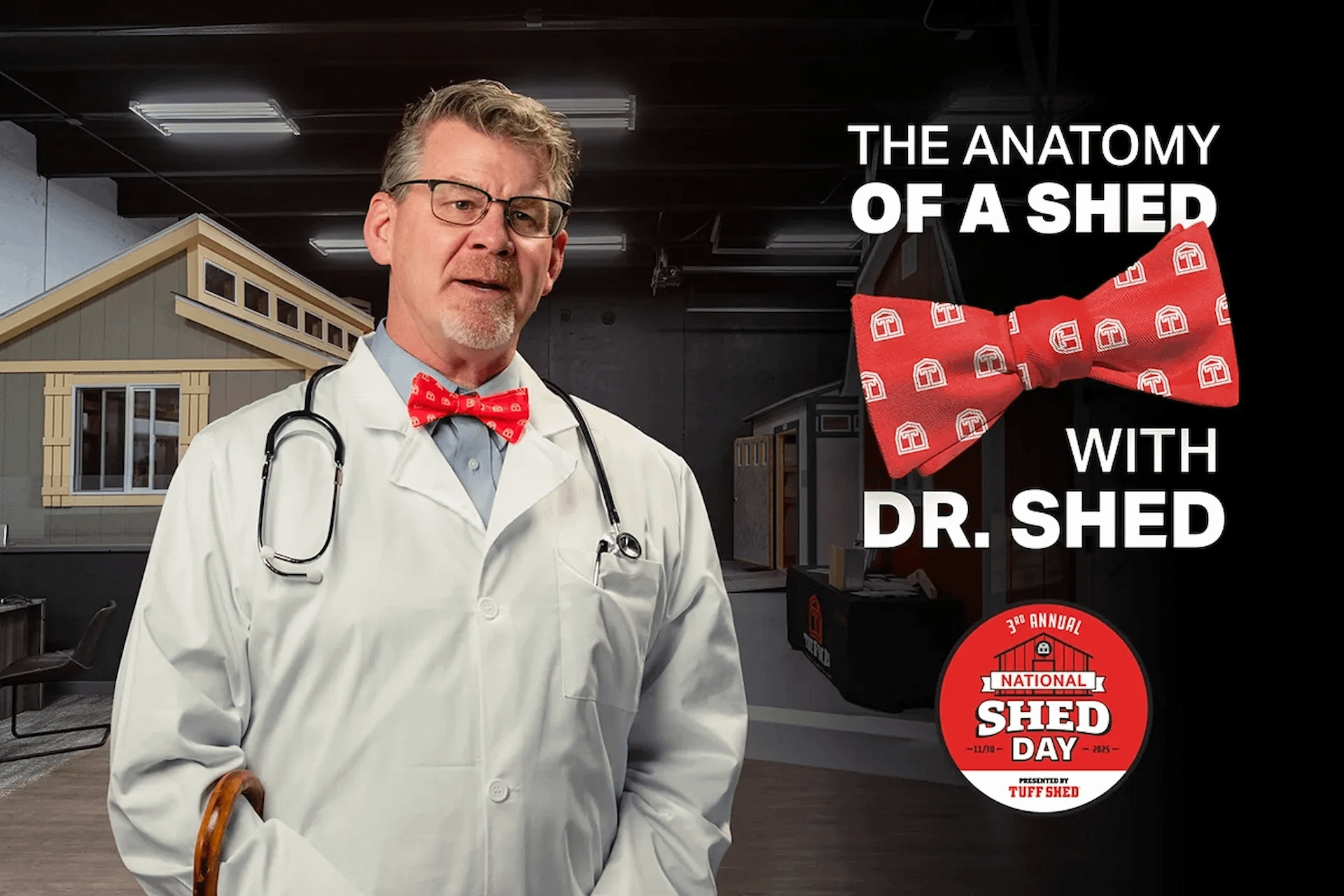 National Shed Day hero image with Phil and text