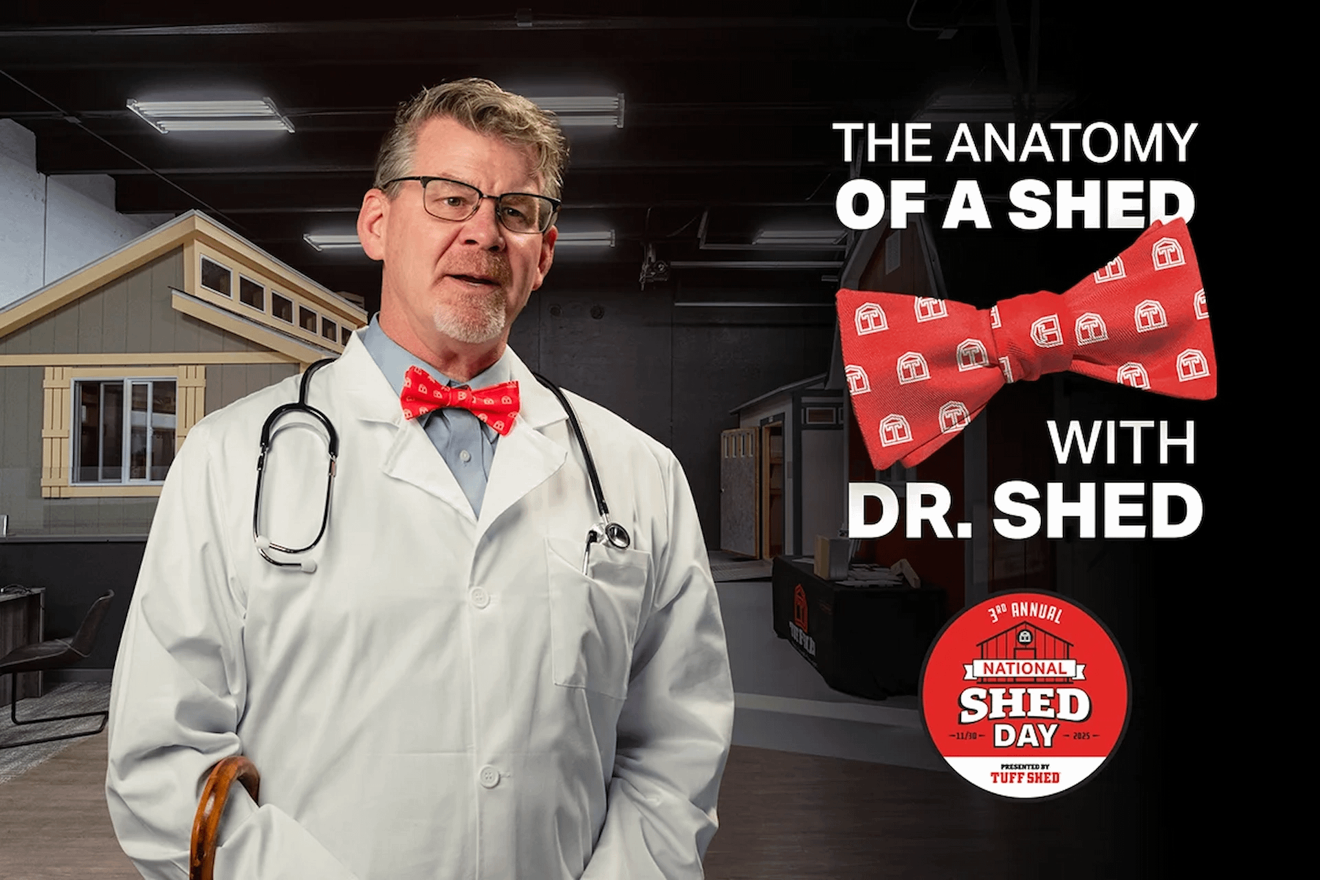 National Shed Day hero image with Phil and text