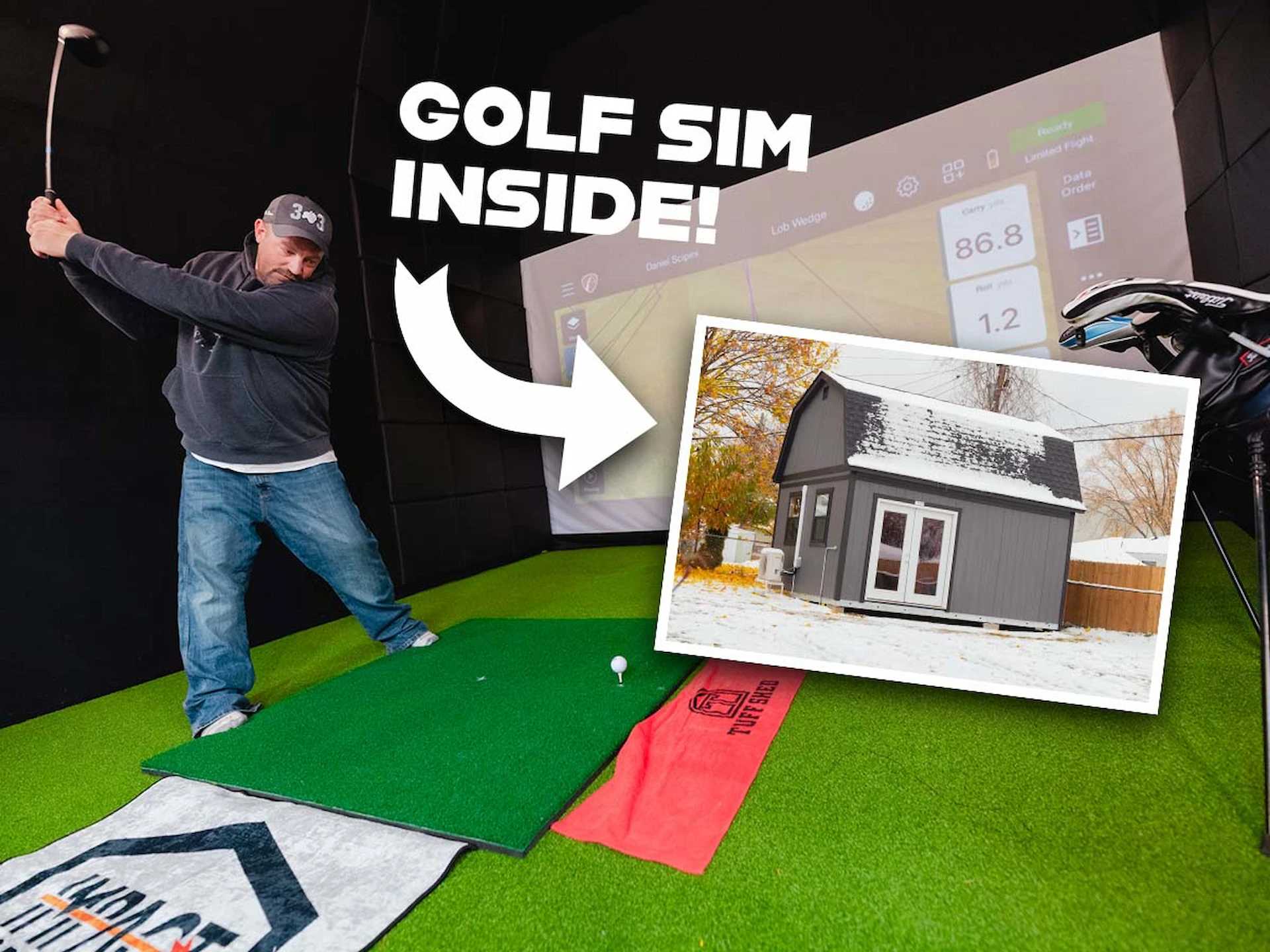 Golf simulator shed hero image