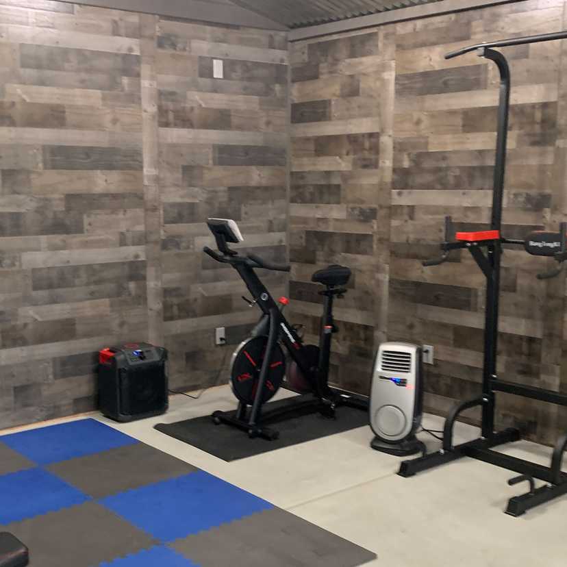 Interior of the Premier Pro Ranch Garage Home Gym