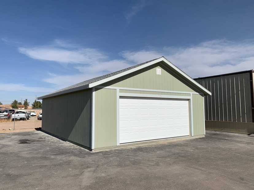 A premier pro ranch garage for car storage.