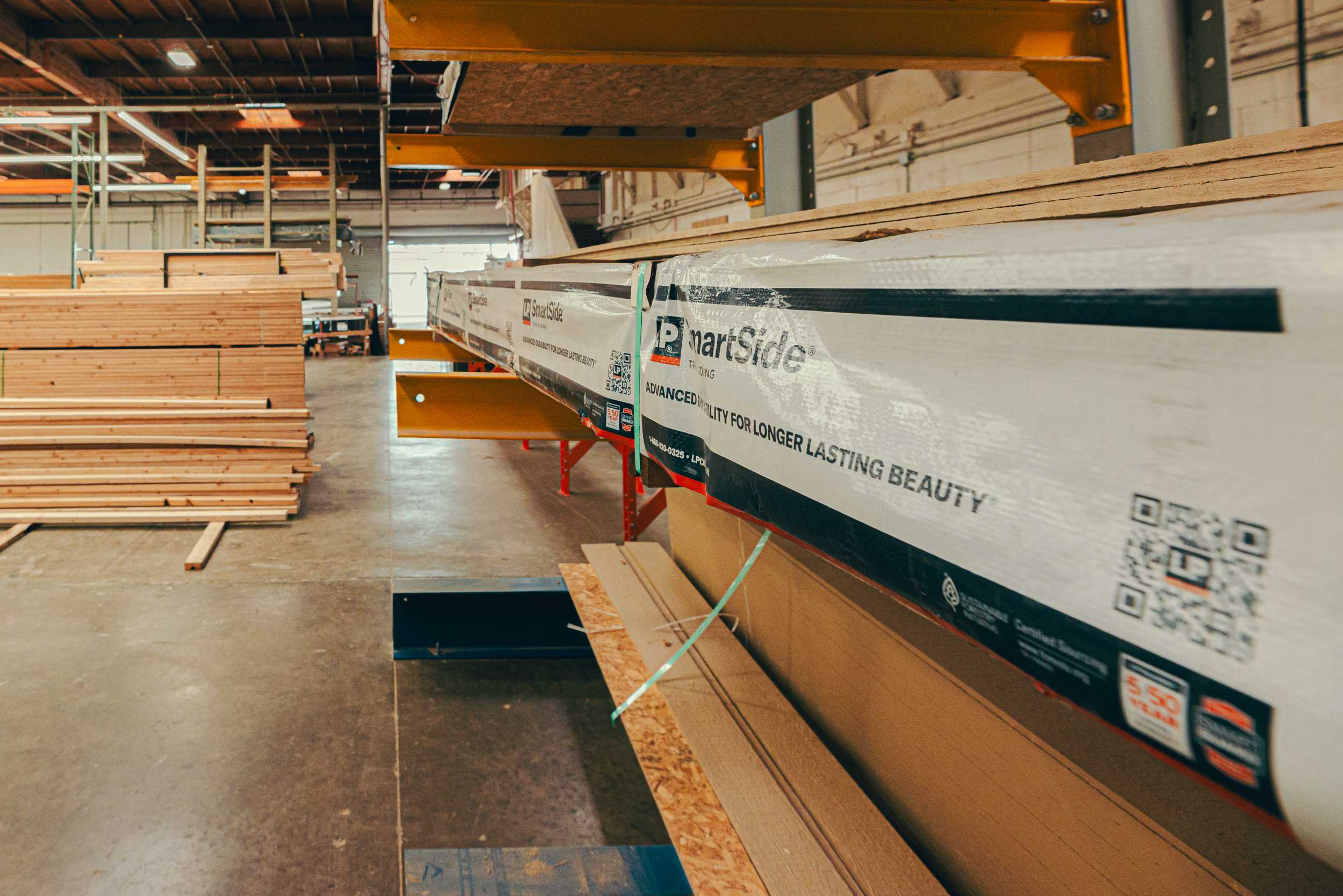 LP Smartside in Tuff Shed factory