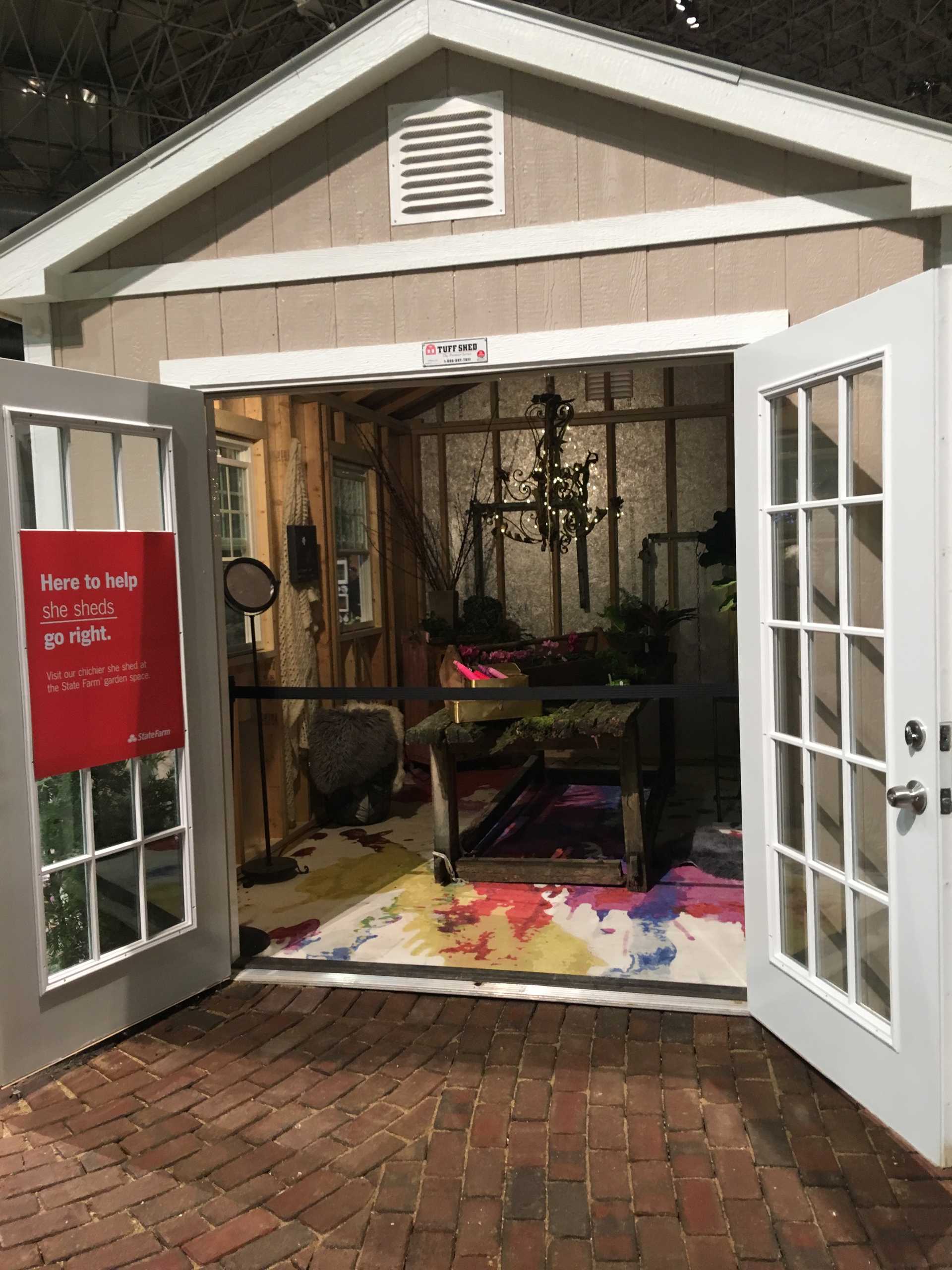 Exterior of the Premier Pro Tall Ranch She Shed Front Door