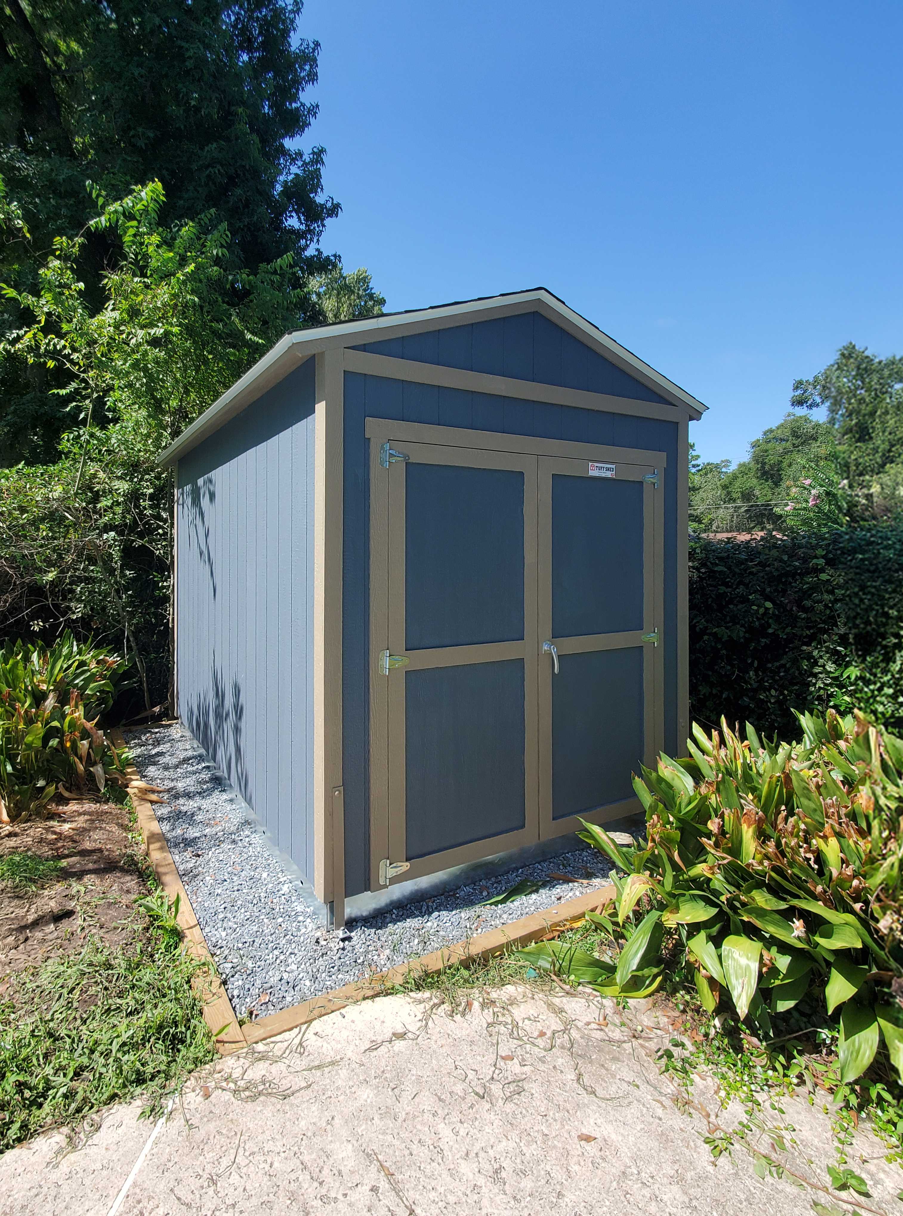 A premier tall ranch meant for backyard storage.