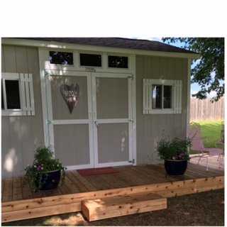 Exterior of the Premier Pro Tall Ranch She Shed Front View 01