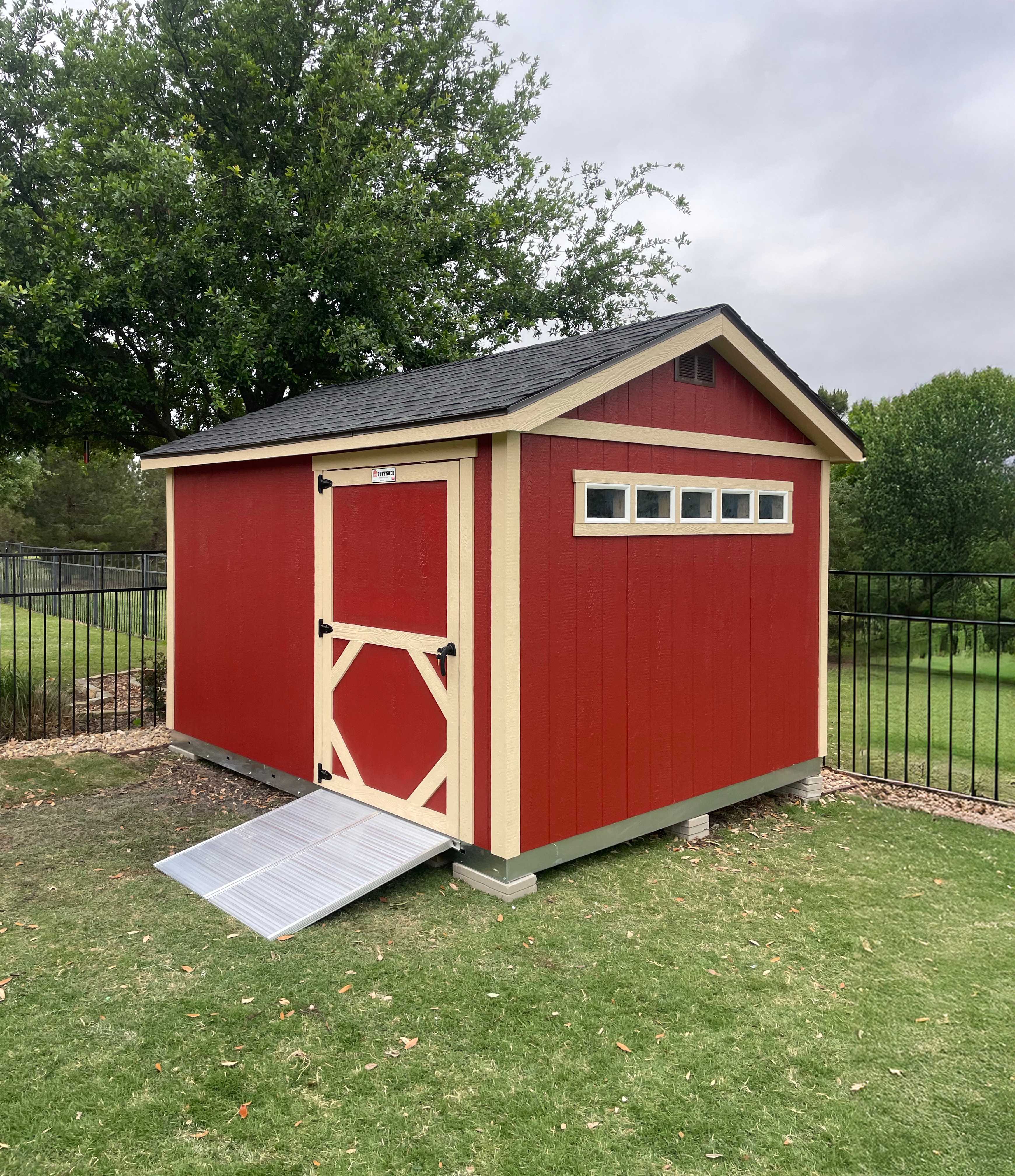 Premier pro ranch tuff shed for backyard storage.