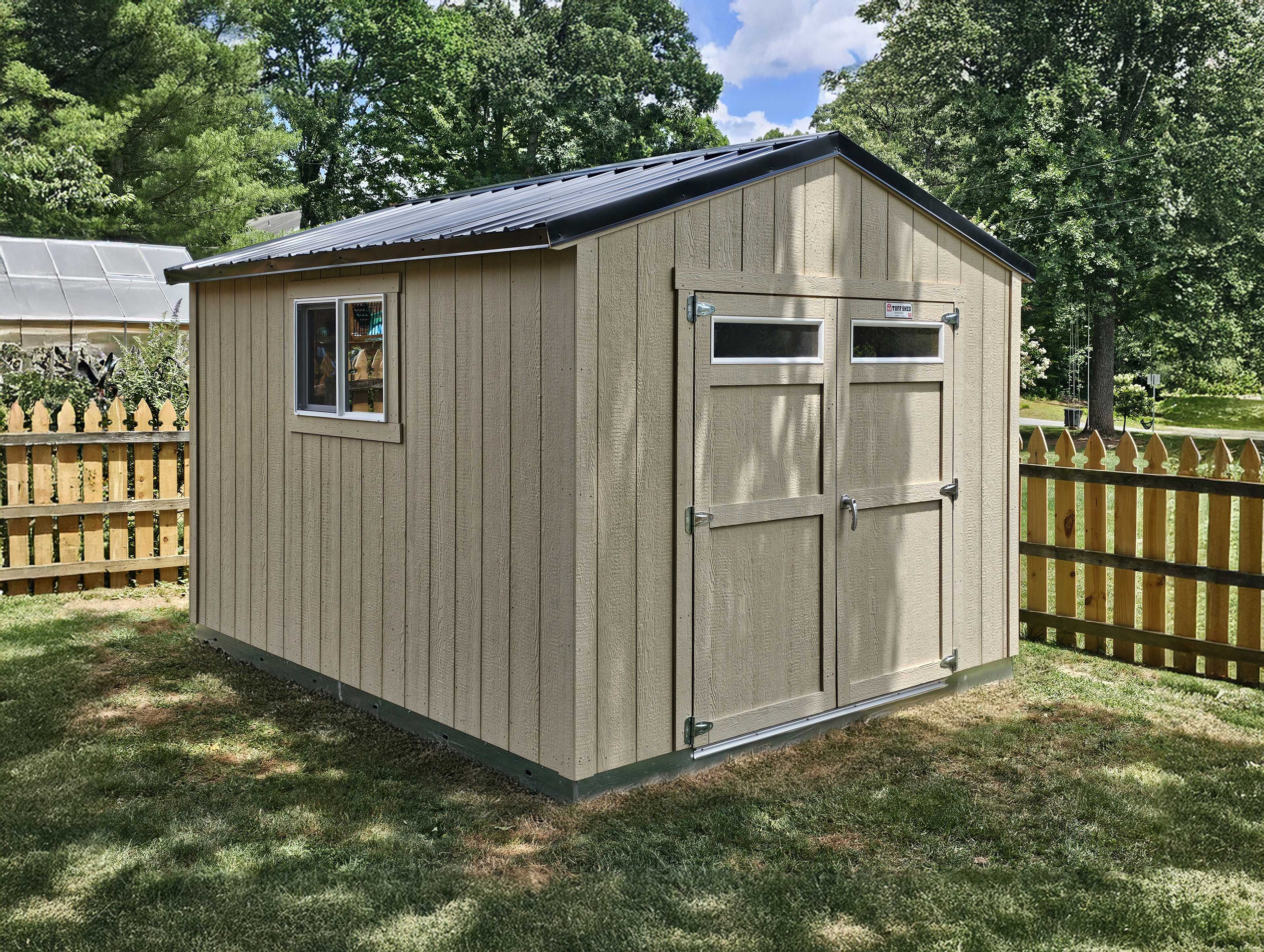 A premier ranch meant to store gardening and backyard tools.