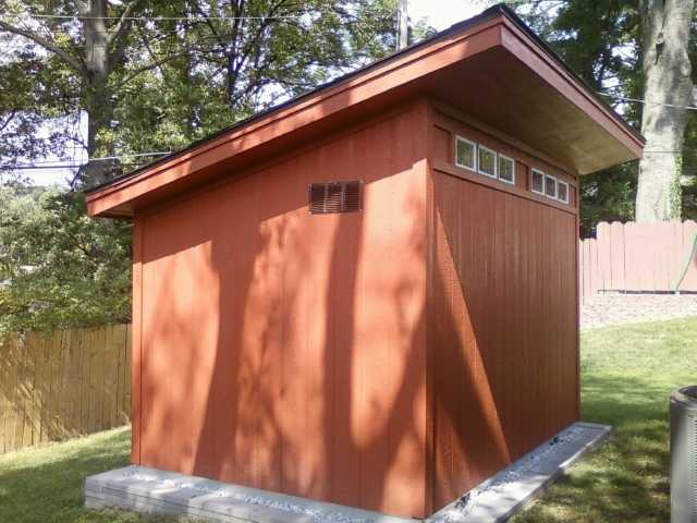 Exterior of the Premier Pro Lean-To Storage Rear View