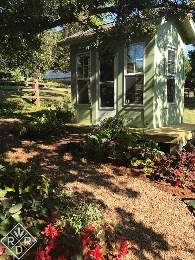 Exterior of the Premier Pro Tall Ranch Gardening Shed Front View