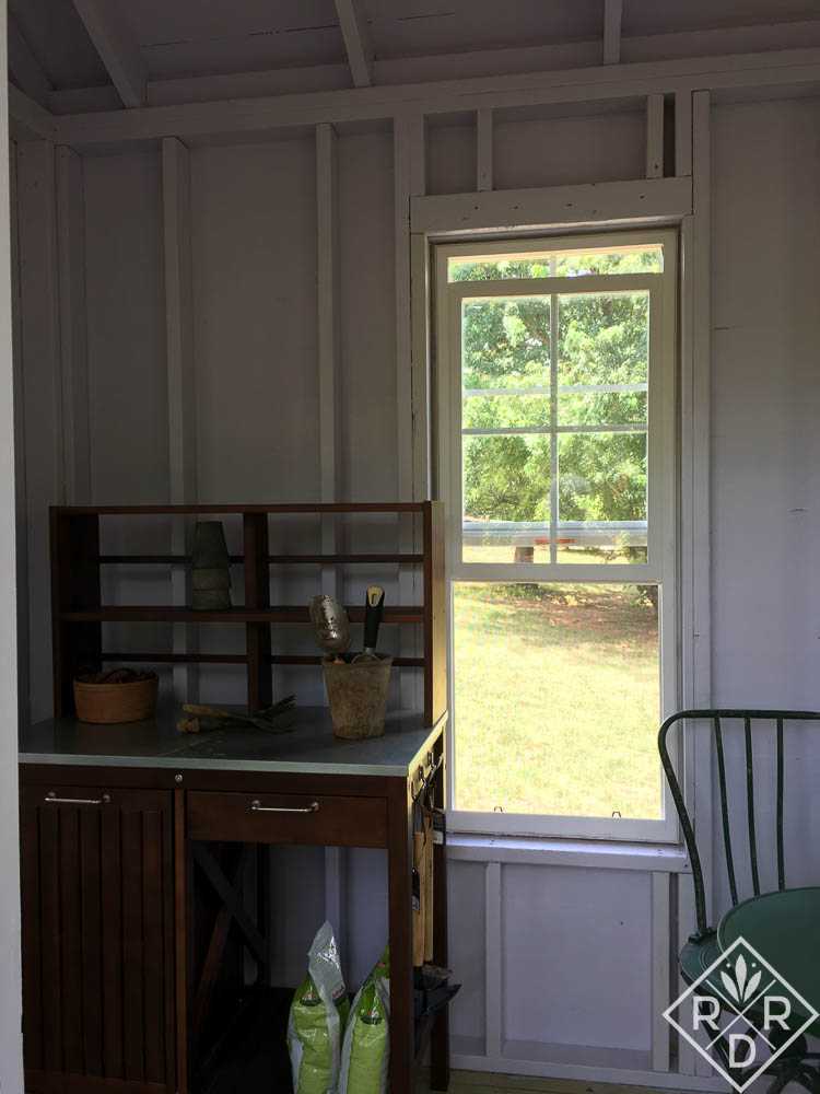 Interior of the Premier Pro Tall Ranch Gardening Shed Window