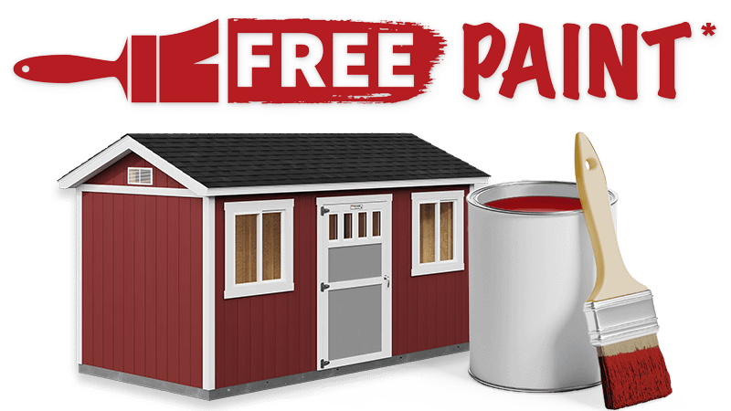 Free Paint on Tuff Shed Premier and Premier Pro Series Sheds and Garages