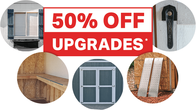 50% Off Upgrades Text and Images
