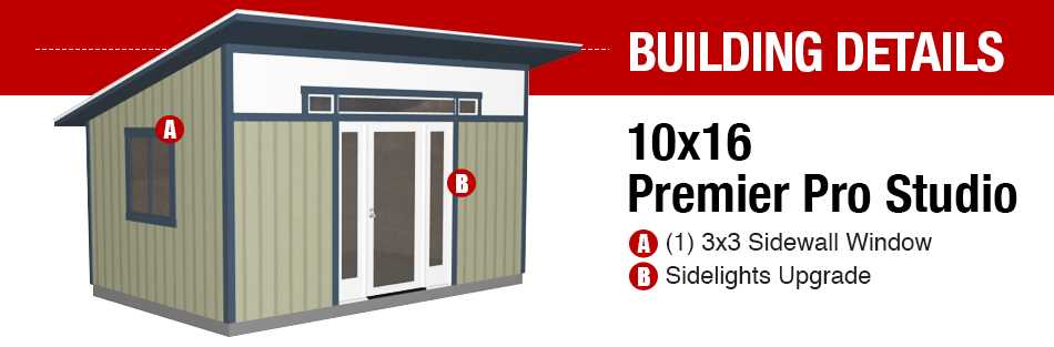 10x16 Premier Pro Studio Building Details