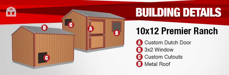 10x12 Premier Ranch Building Details